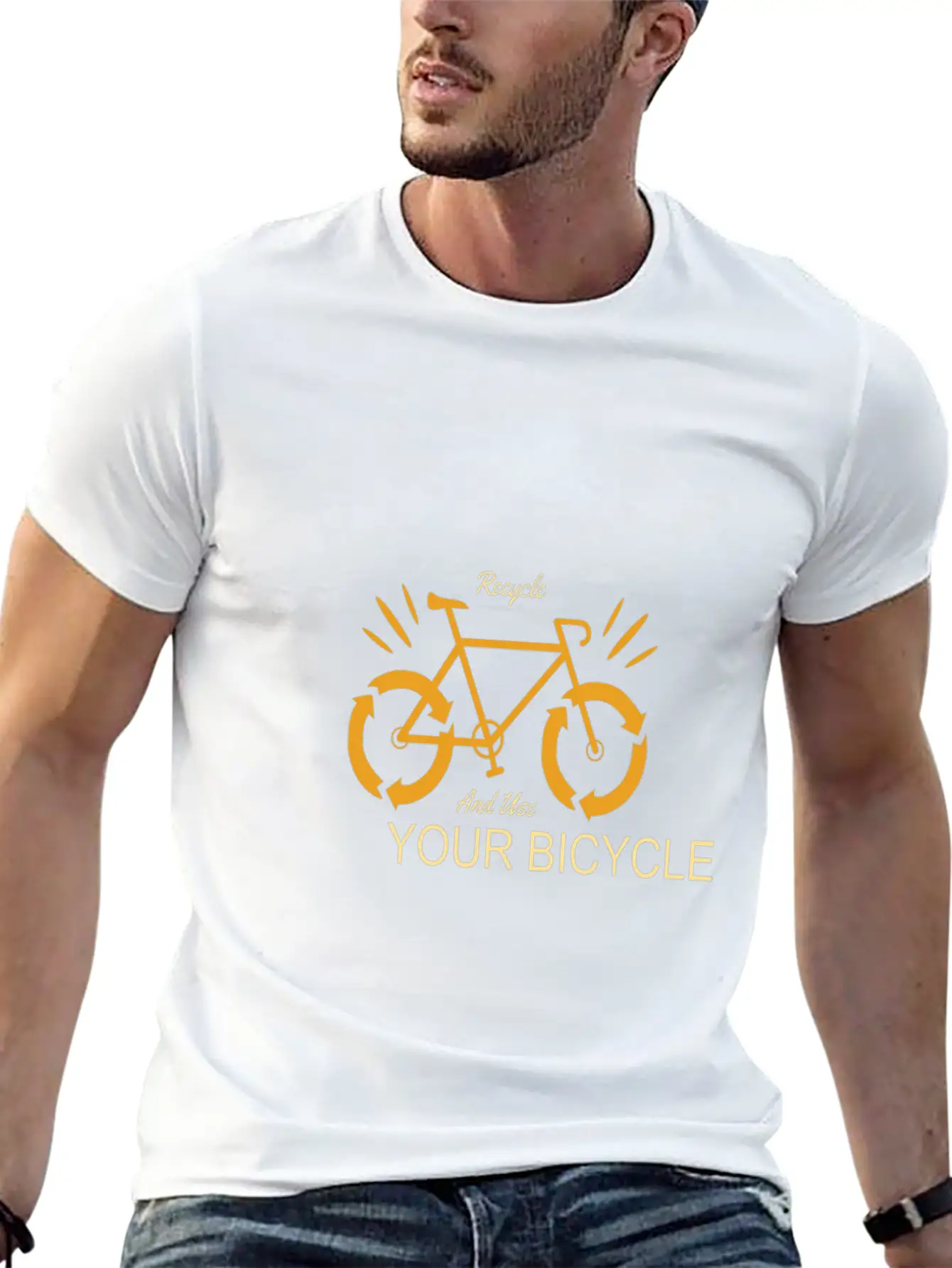 Recycle And Use Your Bicycle Earth Protection Stylish Everyday T-Shirt – Unisex Basic Cotton Tee