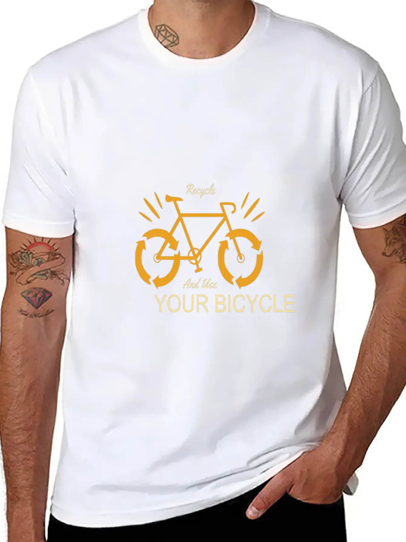 Recycle And Use Your Bicycle Earth Protection Stylish Everyday T-Shirt – Unisex Basic Cotton Tee