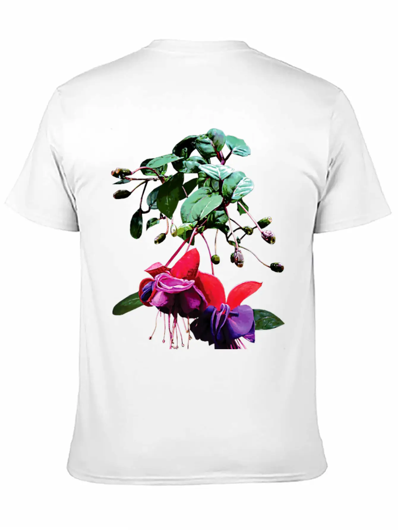 Red And Purple Fuschia Unisex Short Sleeve Soft Cotton T-Shirt – Casual Everyday Wear