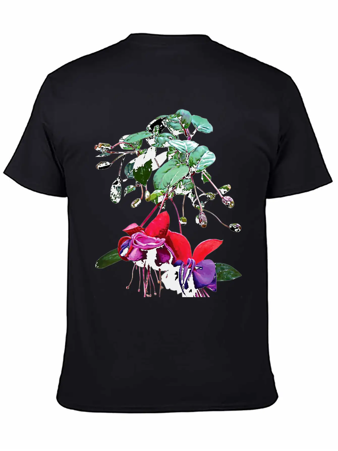 Red And Purple Fuschia Unisex Short Sleeve Soft Cotton T-Shirt – Casual Everyday Wear
