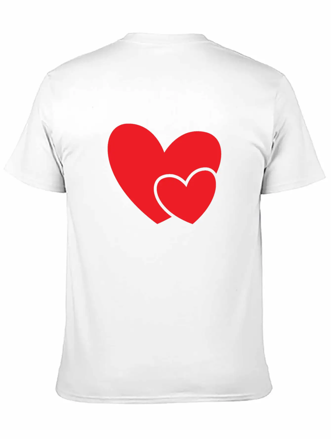 Red Double Heart Gift Idea Basic Graphic T-Shirt – Daily Comfort In Soft Cotton