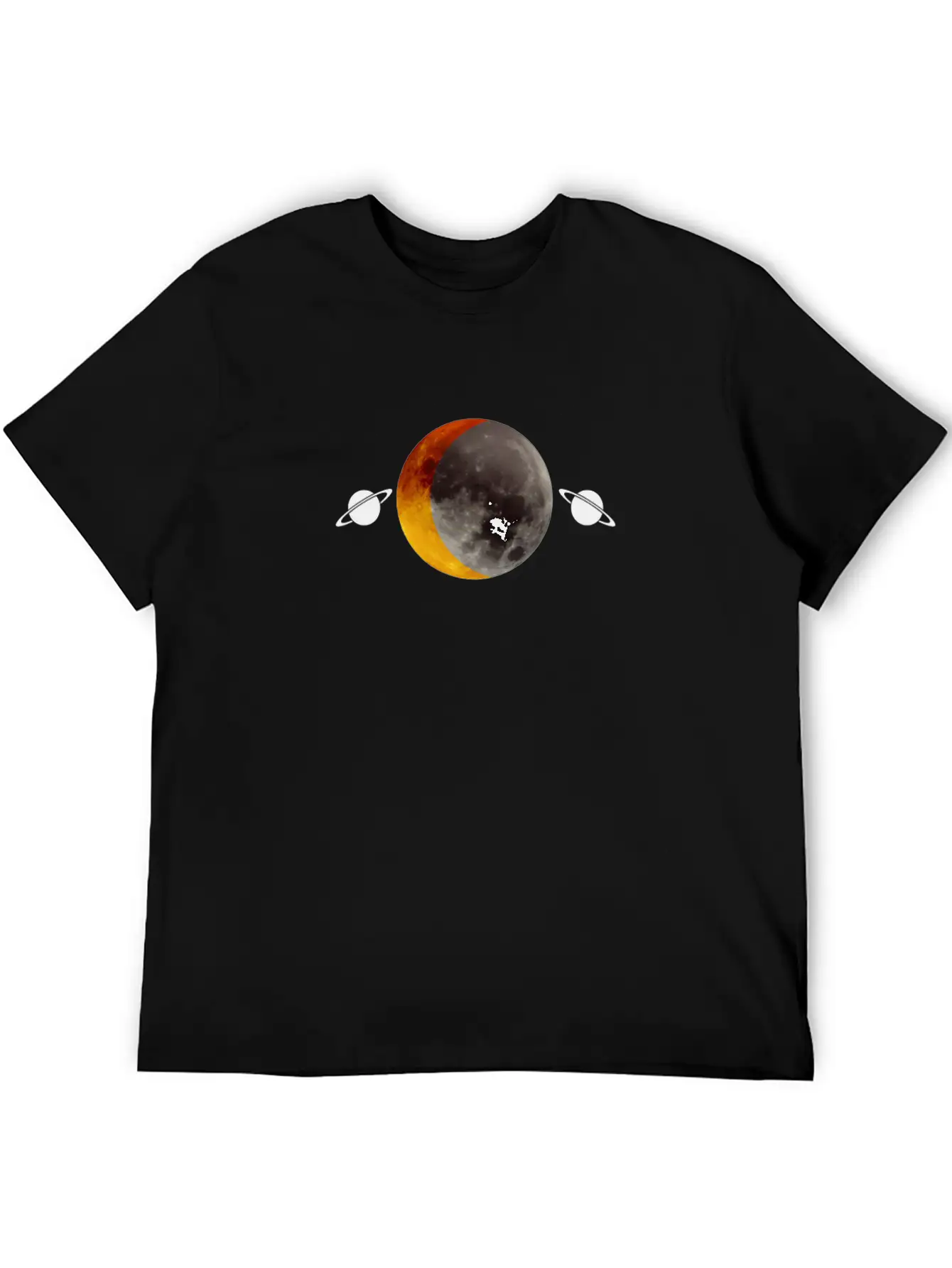 Red Full Moon Design Essential Unisex Summer Tee – Soft Cotton Casual Fit