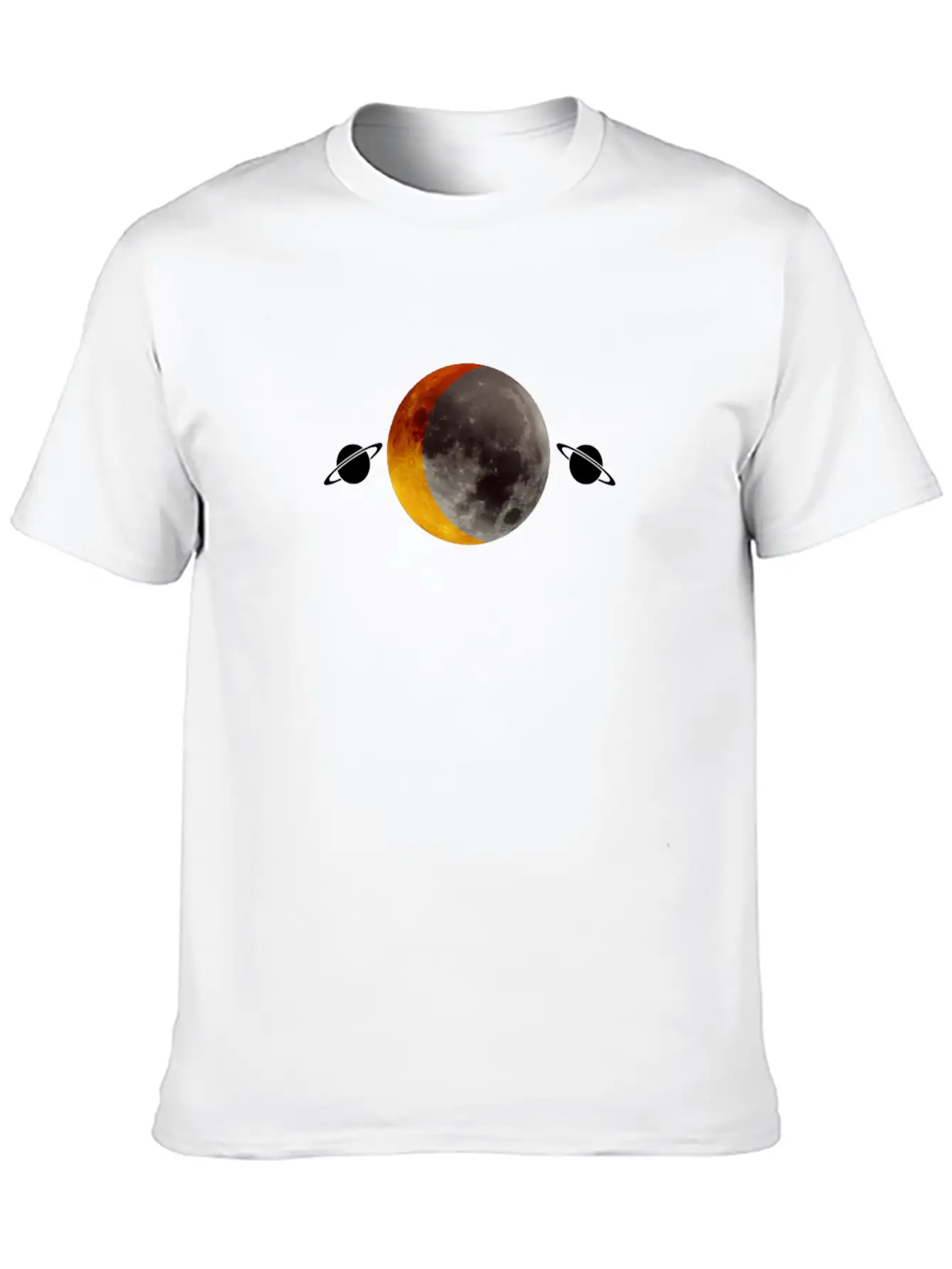 Red Full Moon Design Essential Unisex Summer Tee – Soft Cotton Casual Fit