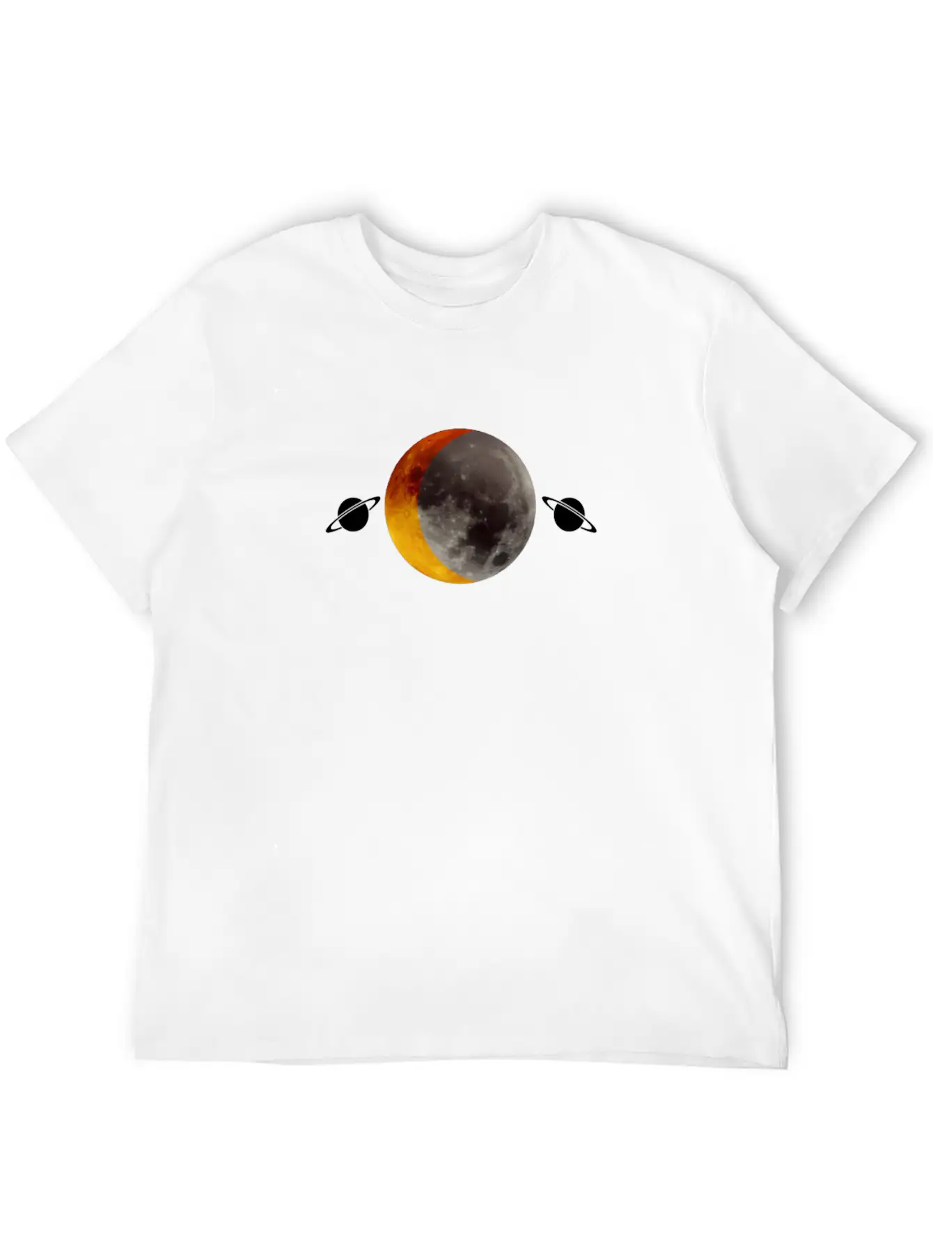 Red Full Moon Design Essential Unisex Summer Tee – Soft Cotton Casual Fit