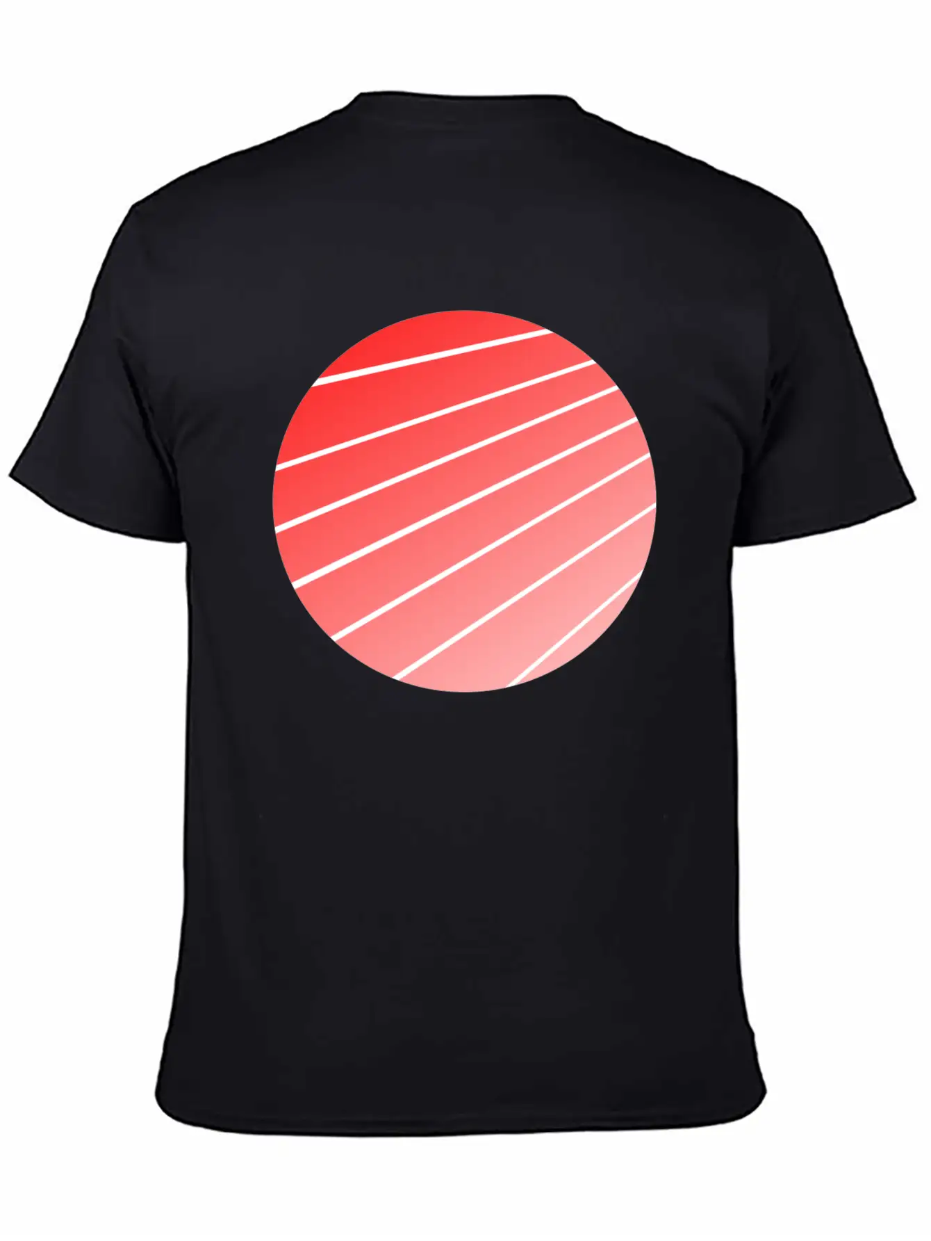Red Gradient Circle Stylish Everyday T-Shirt – Unisex Basic Cotton Tee