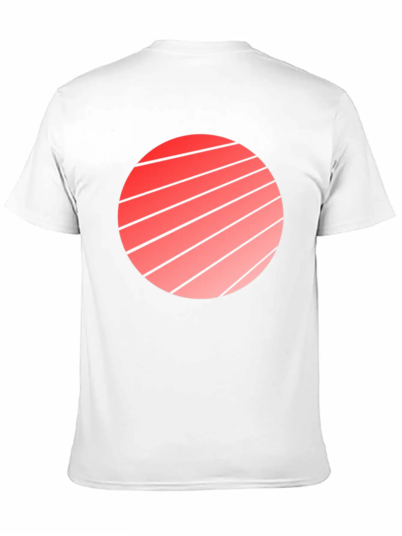 Red Gradient Circle Stylish Everyday T-Shirt – Unisex Basic Cotton Tee