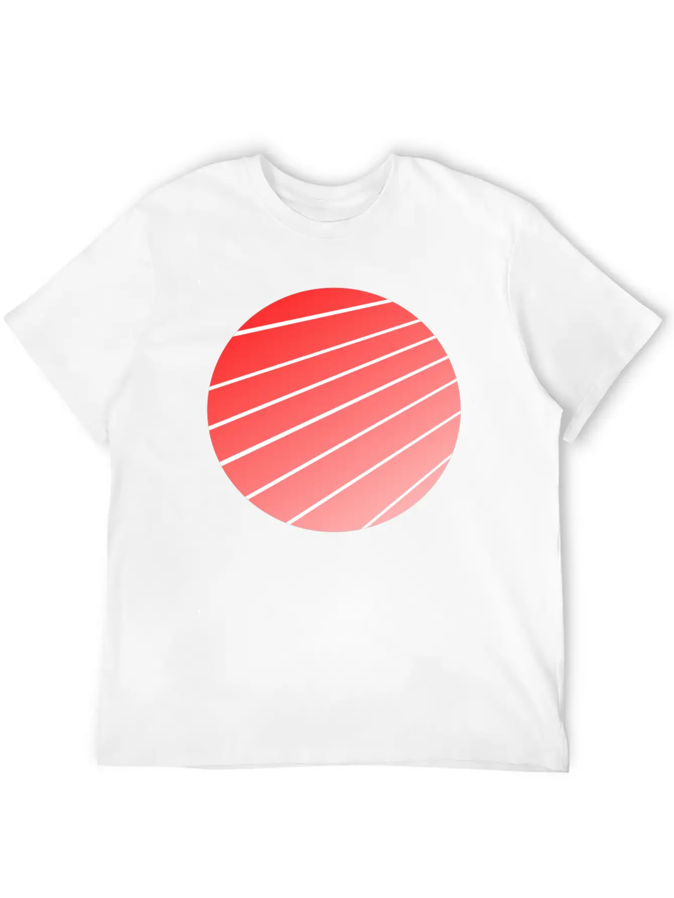Red Gradient Circle Stylish Everyday T-Shirt – Unisex Basic Cotton Tee