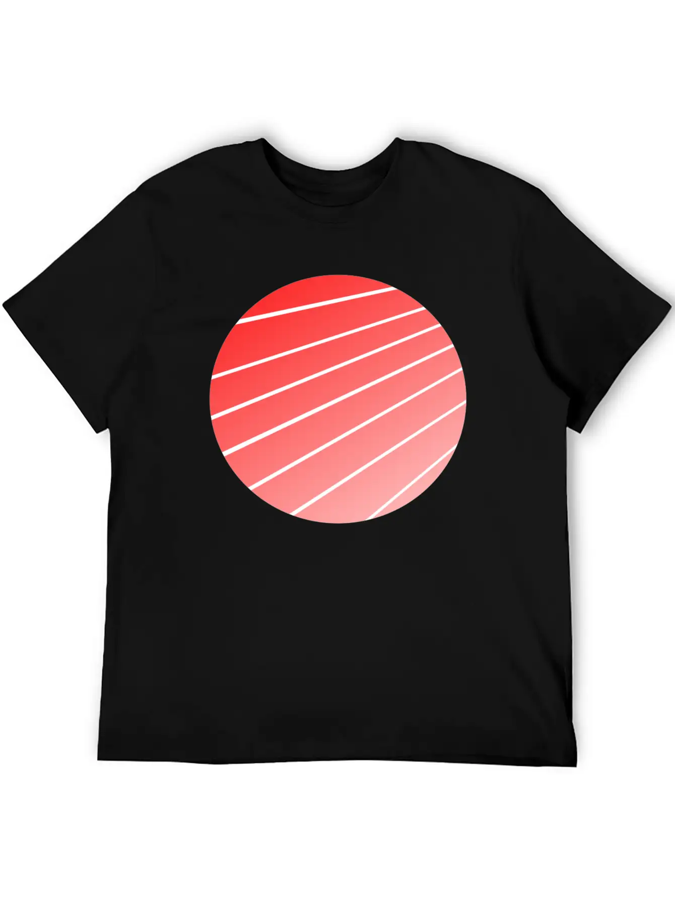 Red Gradient Circle Stylish Everyday T-Shirt – Unisex Basic Cotton Tee