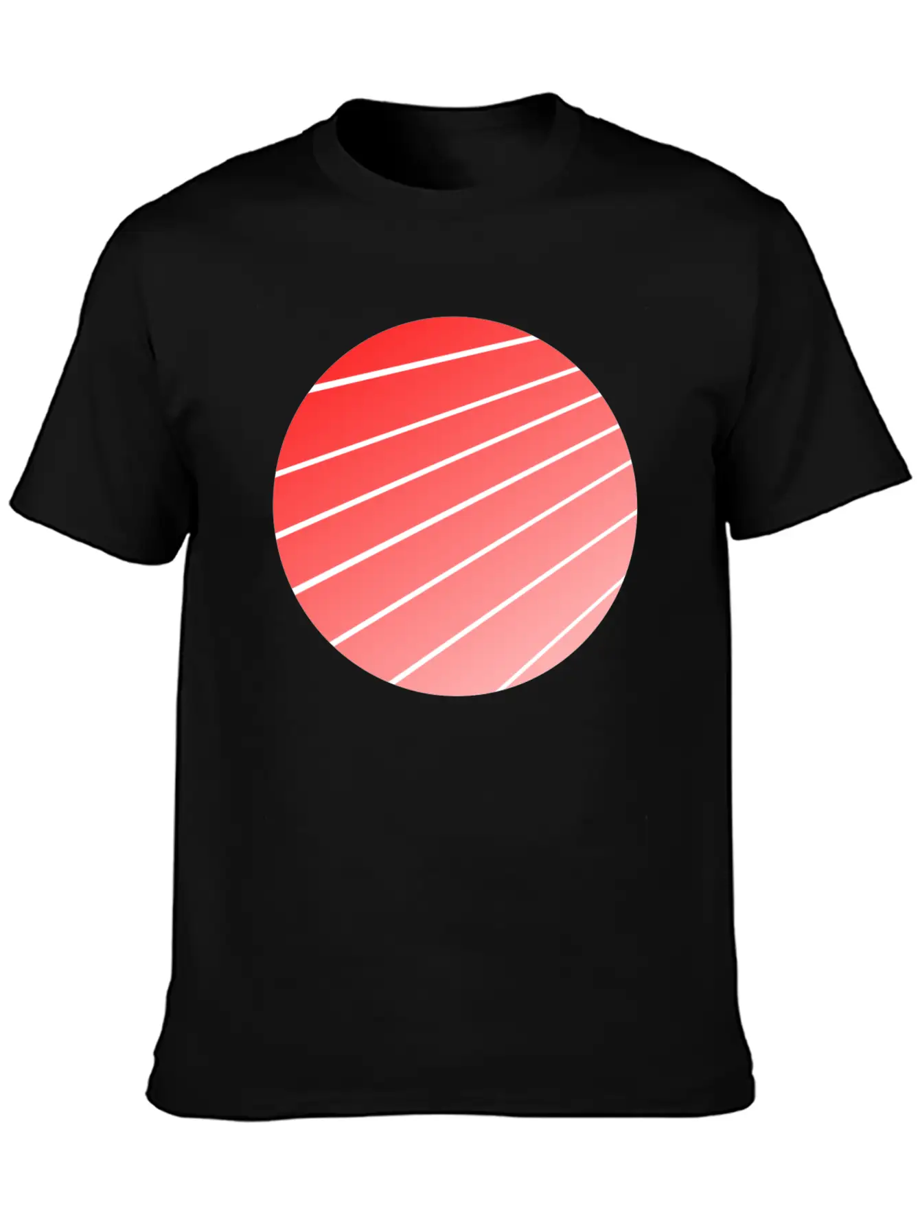 Red Gradient Circle Stylish Everyday T-Shirt – Unisex Basic Cotton Tee