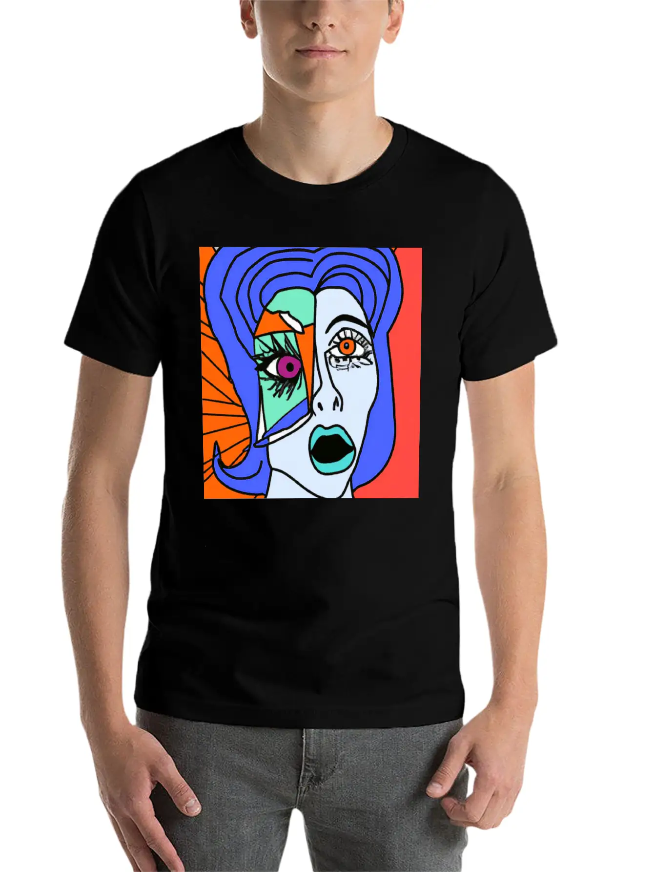 Red Lady Unisex Short Sleeve Soft Cotton T-Shirt – Casual Everyday Wear