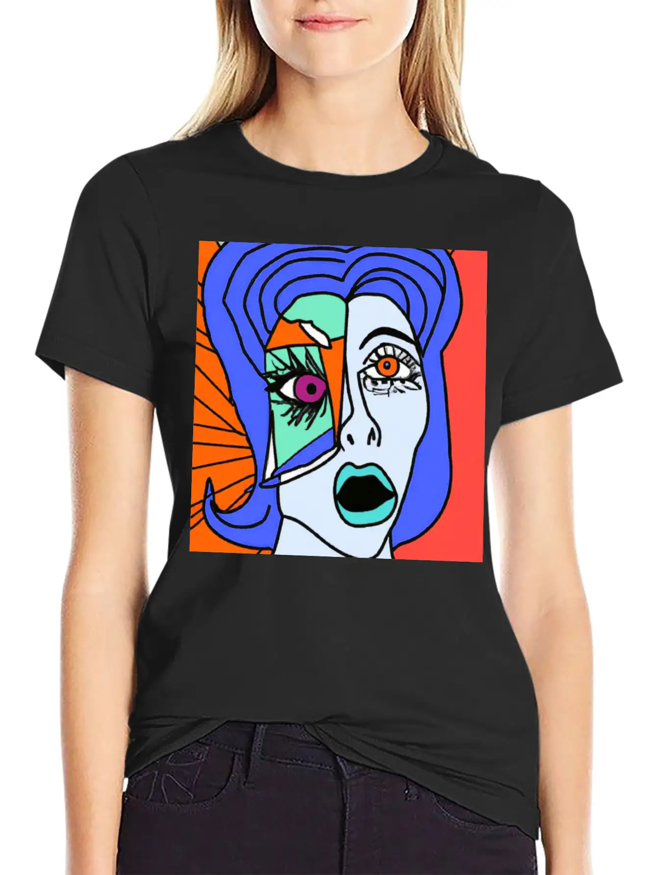 Red Lady Unisex Short Sleeve Soft Cotton T-Shirt – Casual Everyday Wear