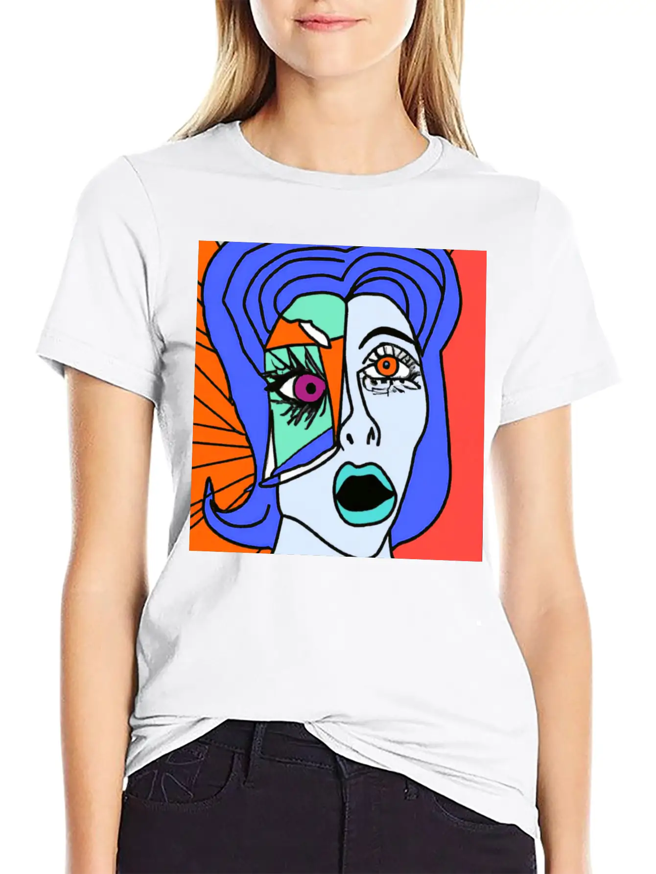 Red Lady Unisex Short Sleeve Soft Cotton T-Shirt – Casual Everyday Wear