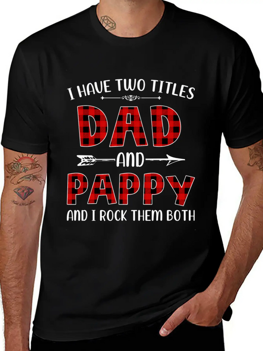 Red Plaid Pappy Fathers Day For New Pappy Grandpa Stylish Everyday T-Shirt – Unisex Basic Cotton Tee