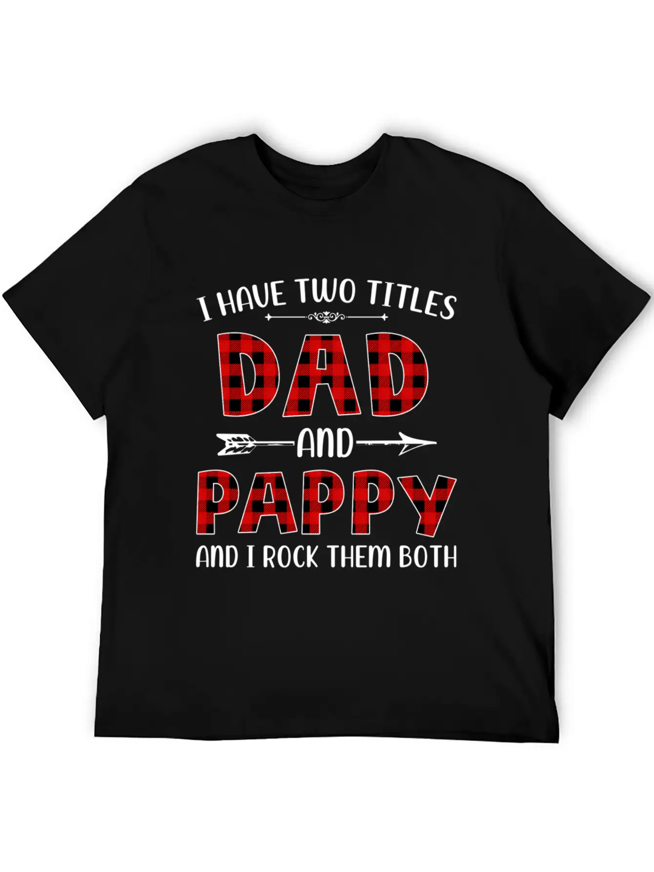 Red Plaid Pappy Fathers Day For New Pappy Grandpa Stylish Everyday T-Shirt – Unisex Basic Cotton Tee
