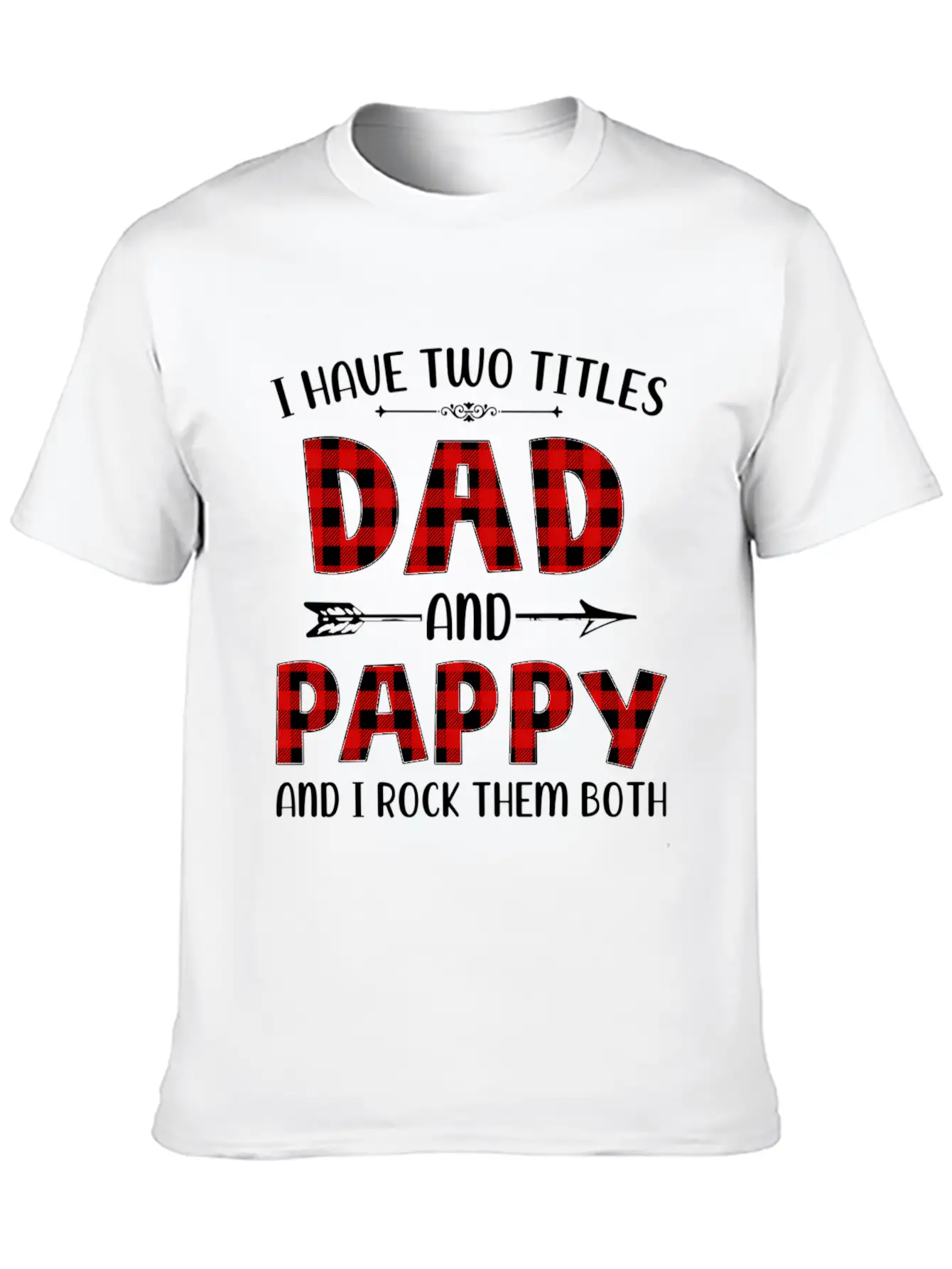 Red Plaid Pappy Fathers Day For New Pappy Grandpa Stylish Everyday T-Shirt – Unisex Basic Cotton Tee