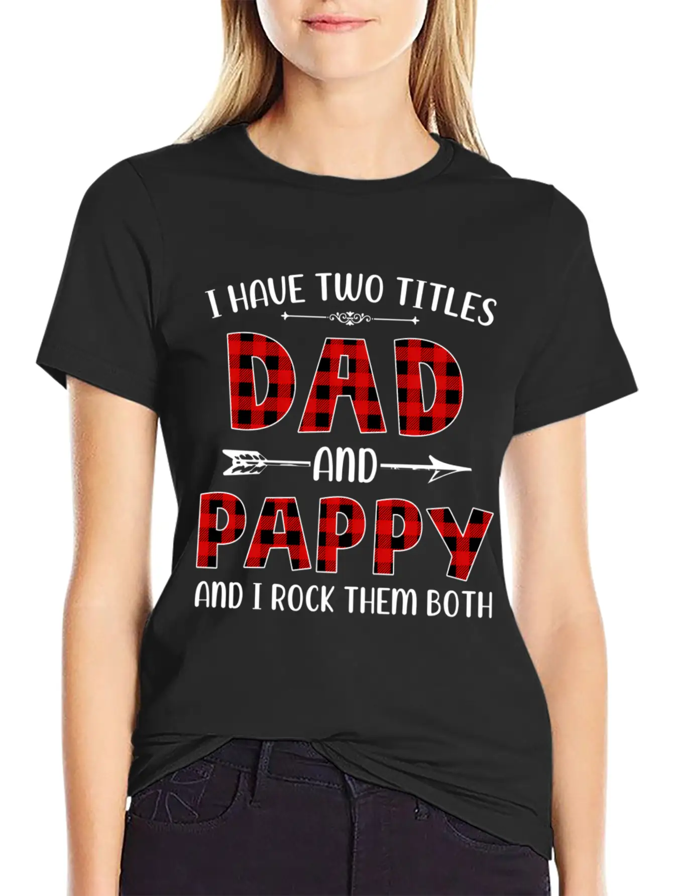 Red Plaid Pappy Fathers Day For New Pappy Grandpa Stylish Everyday T-Shirt – Unisex Basic Cotton Tee