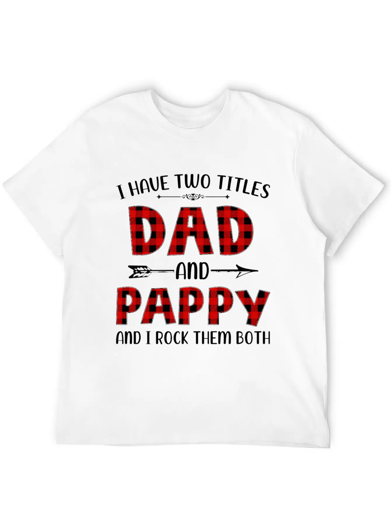 Red Plaid Pappy Fathers Day For New Pappy Grandpa Stylish Everyday T-Shirt – Unisex Basic Cotton Tee