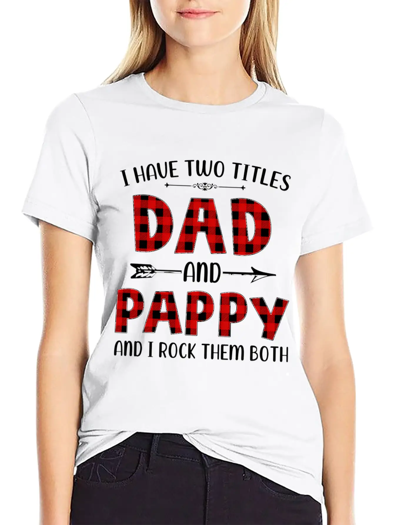 Red Plaid Pappy Fathers Day For New Pappy Grandpa Stylish Everyday T-Shirt – Unisex Basic Cotton Tee