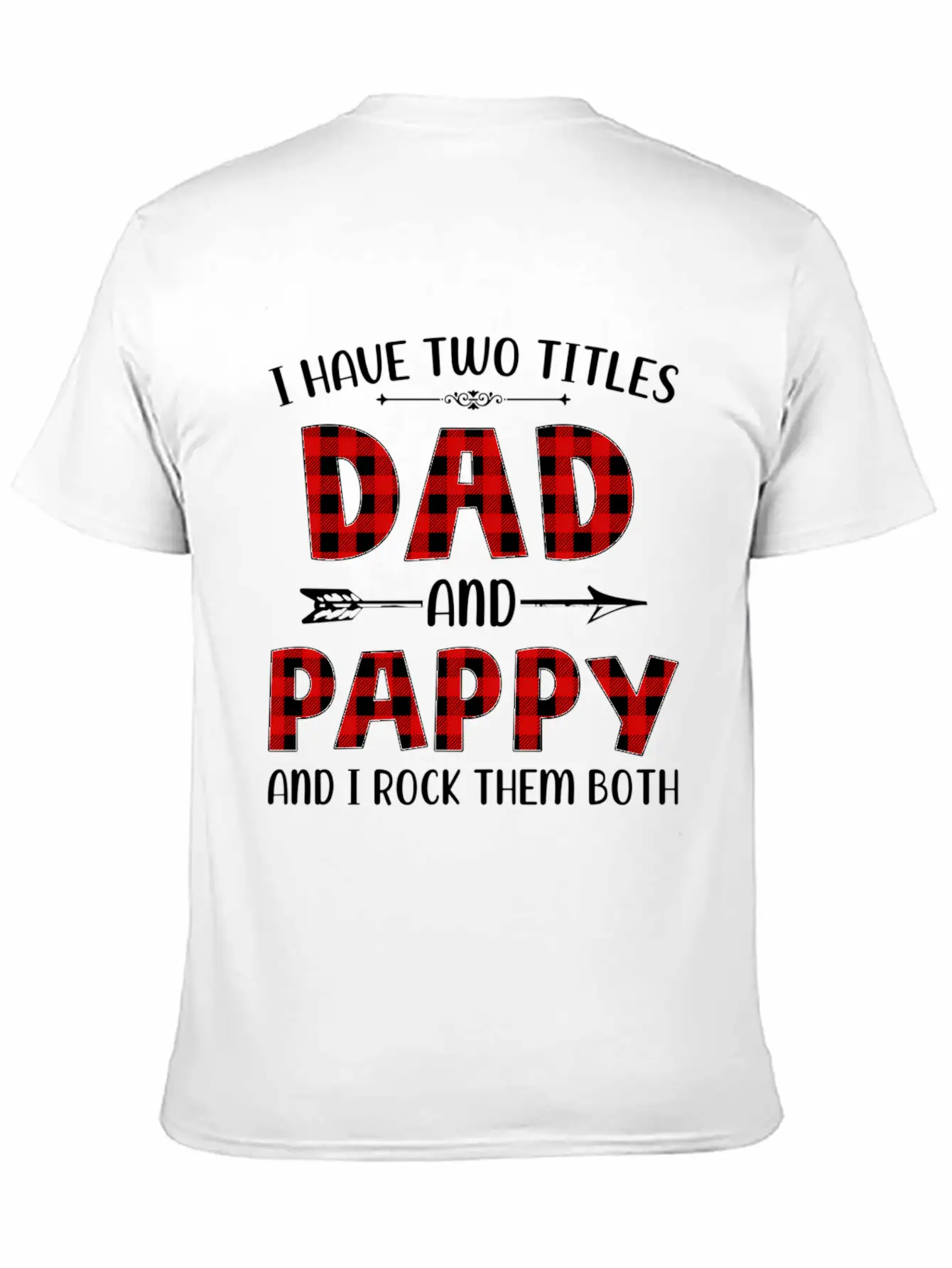Red Plaid Pappy Fathers Day For New Pappy Grandpa Stylish Everyday T-Shirt – Unisex Basic Cotton Tee