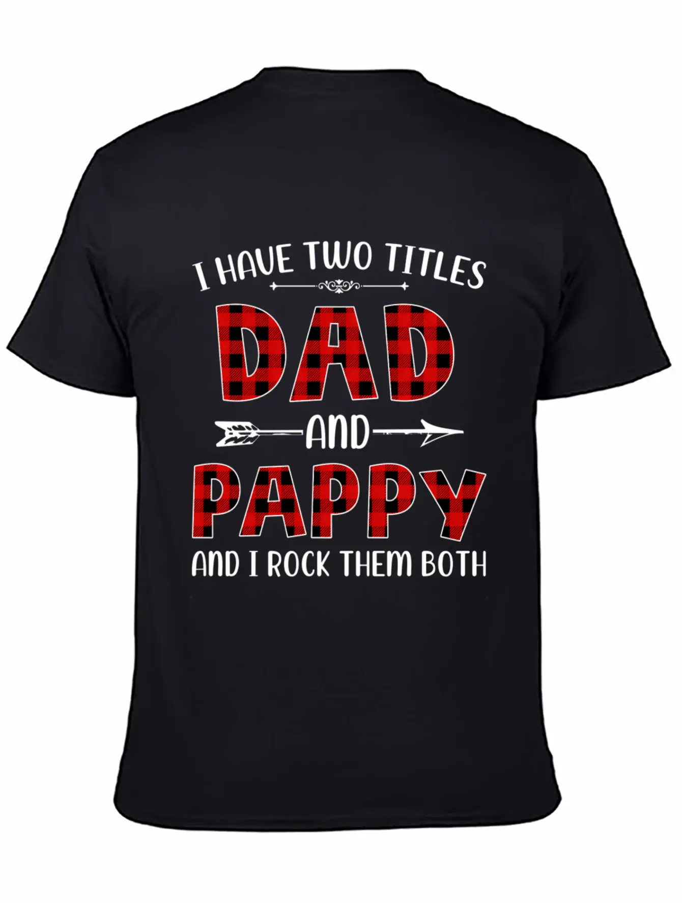 Red Plaid Pappy Fathers Day For New Pappy Grandpa Stylish Everyday T-Shirt – Unisex Basic Cotton Tee