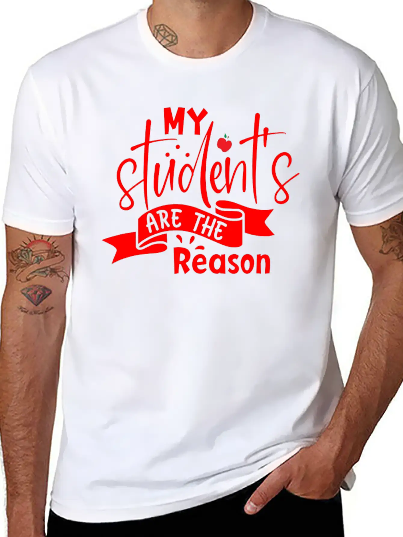Red Quote My Student's Are The Reason Unisex Short Sleeve Soft Cotton T-Shirt – Casual Everyday Wear