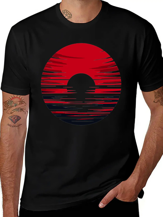 Red Sun Sunrise Vector For Own Design 1 Timeless Short Sleeve Tee – Comfy And Minimalist Design