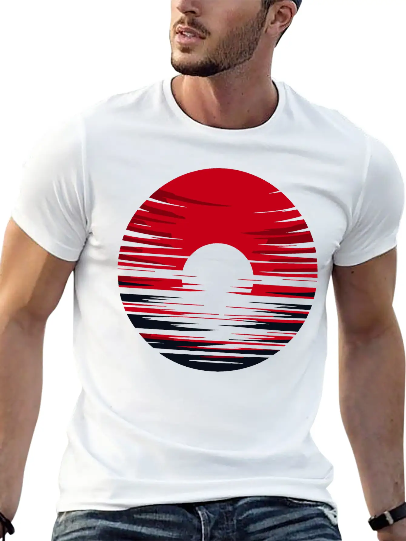 Red Sun Sunrise Vector For Own Design 1 Timeless Short Sleeve Tee – Comfy And Minimalist Design