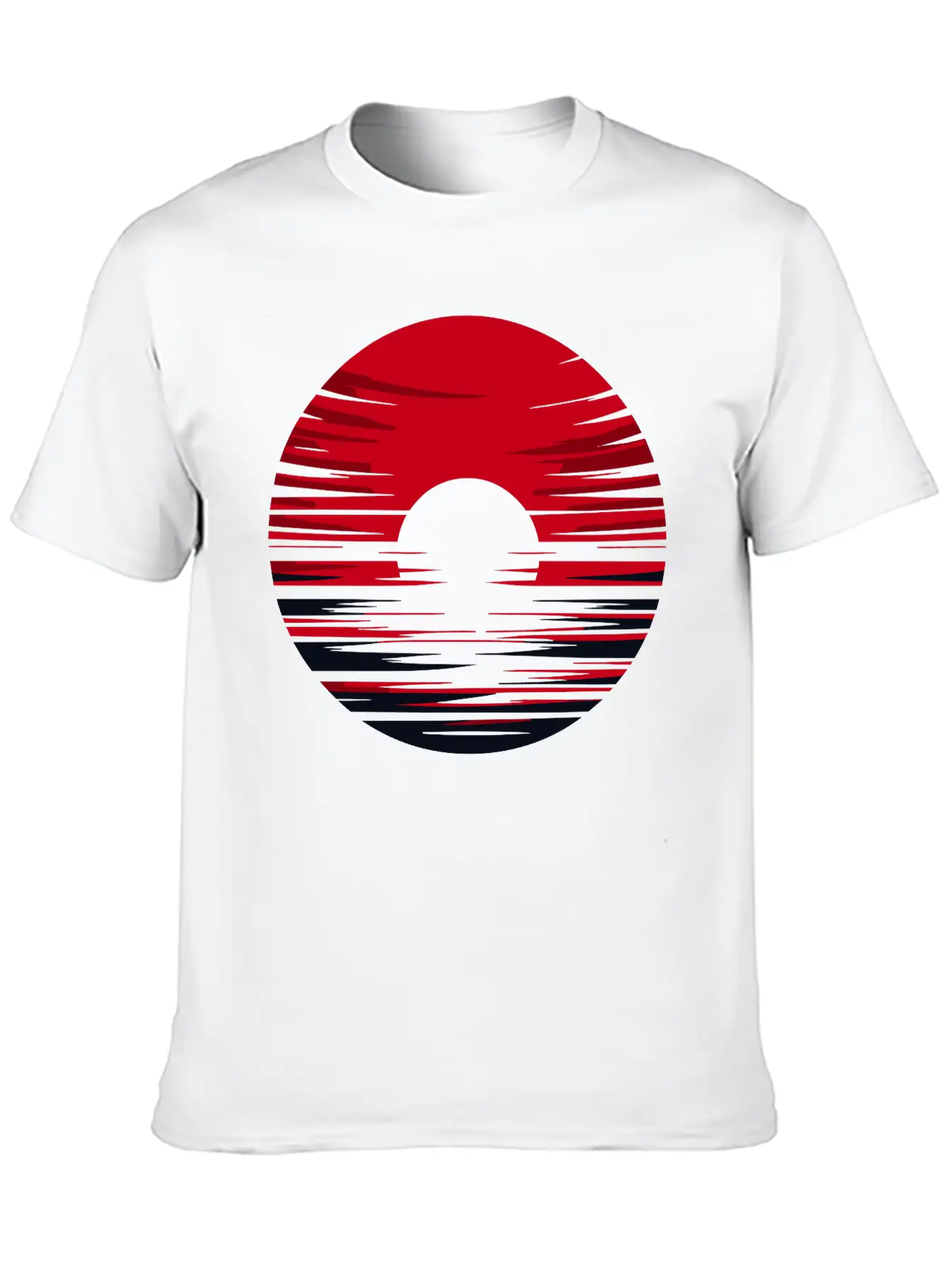 Red Sun Sunrise Vector For Own Design 1 Timeless Short Sleeve Tee – Comfy And Minimalist Design