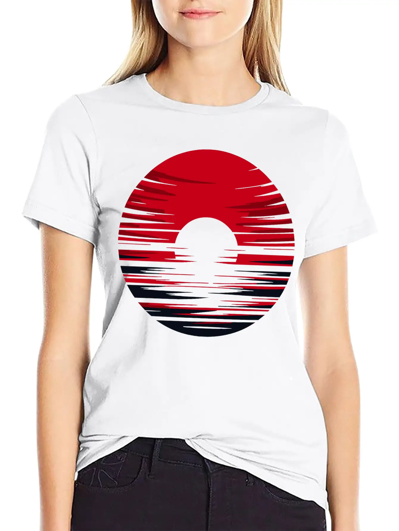 Red Sun Sunrise Vector For Own Design 1 Timeless Short Sleeve Tee – Comfy And Minimalist Design