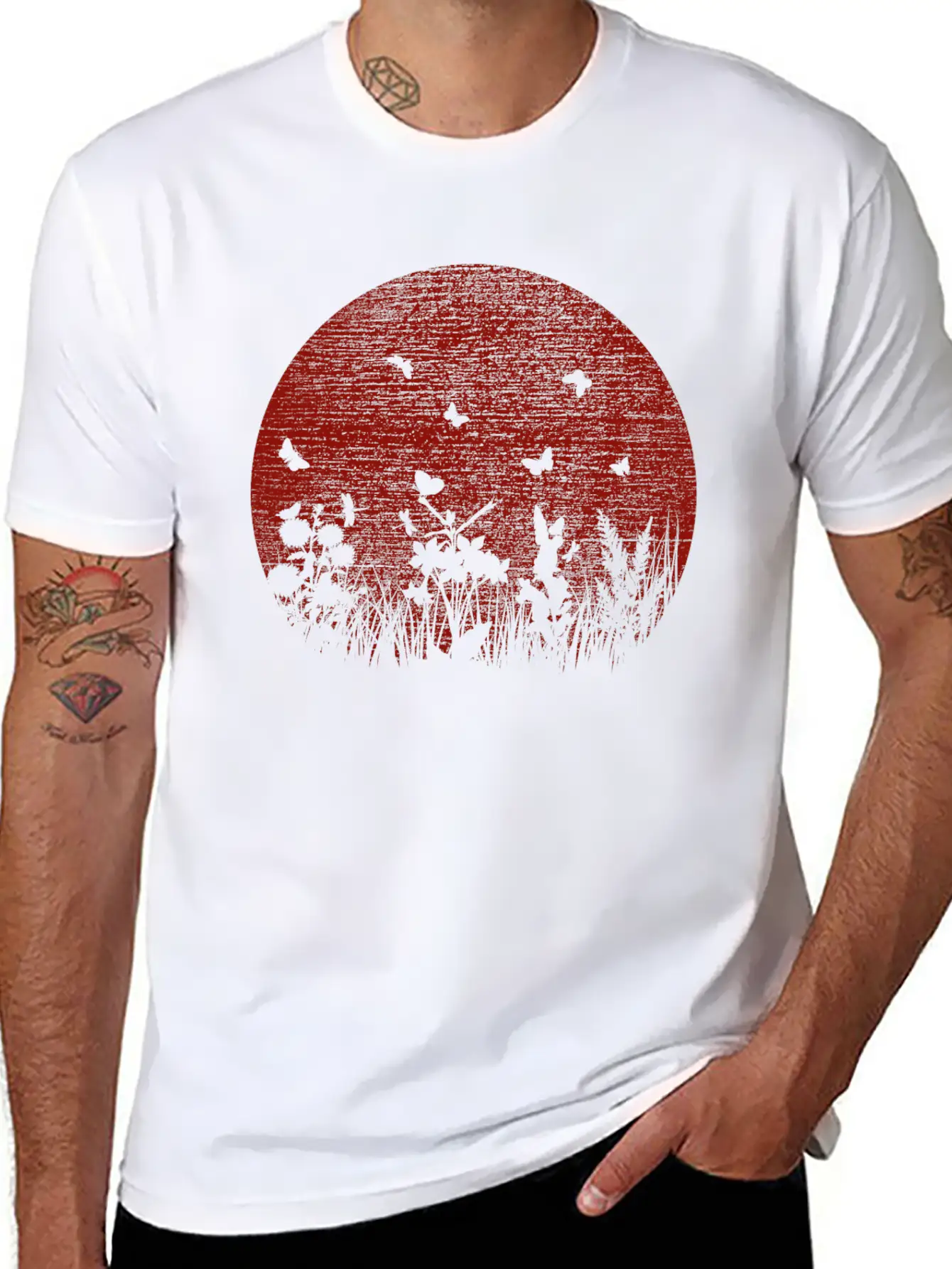 Red Sun Unisex Short Sleeve Soft Cotton T-Shirt – Casual Everyday Wear
