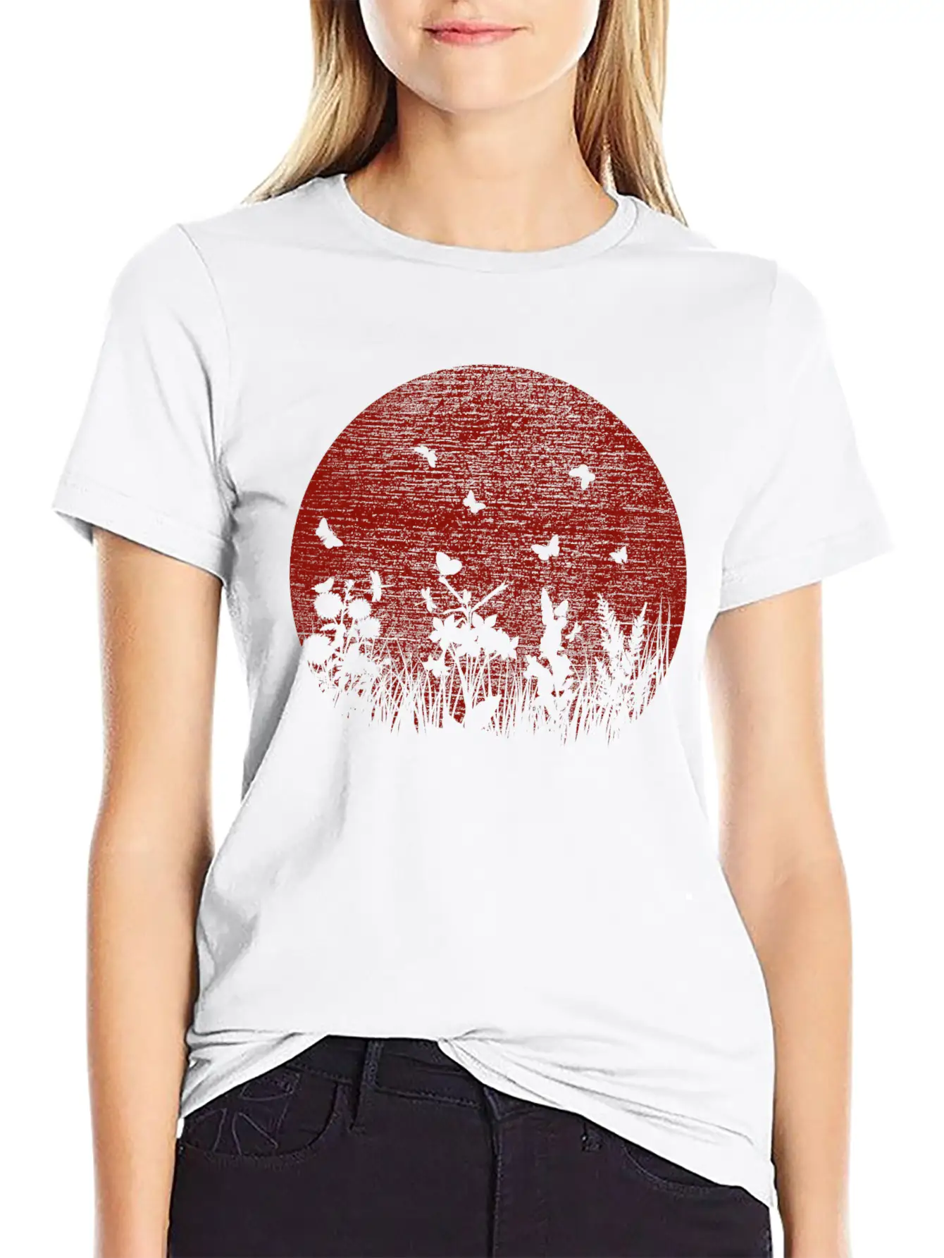 Red Sun Unisex Short Sleeve Soft Cotton T-Shirt – Casual Everyday Wear