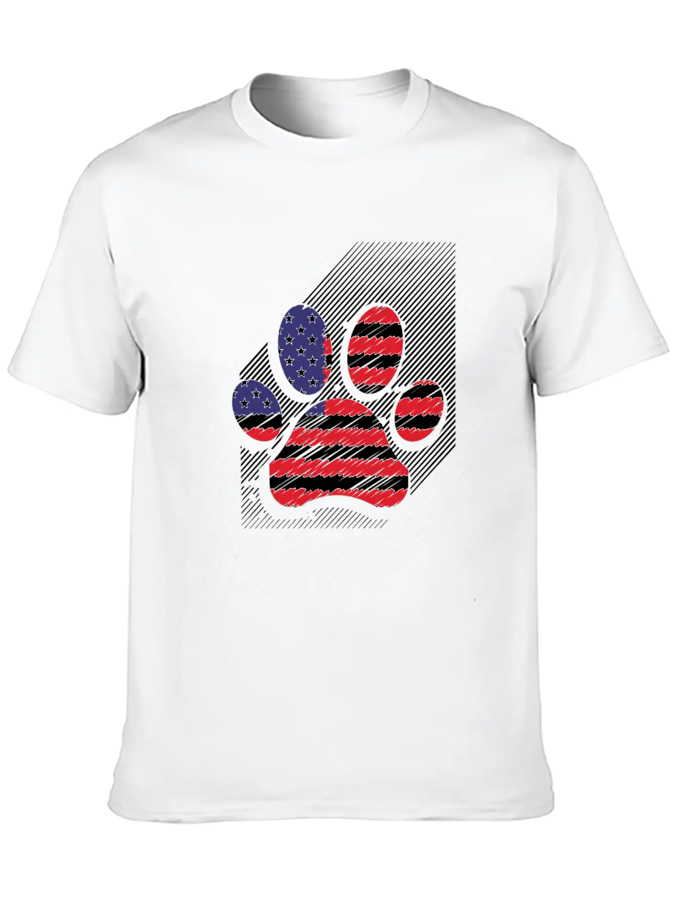Red White Blue Dog Paws USA Flag 4th Of July Shirt Timeless Short Sleeve Tee – Comfy And Minimalist Design