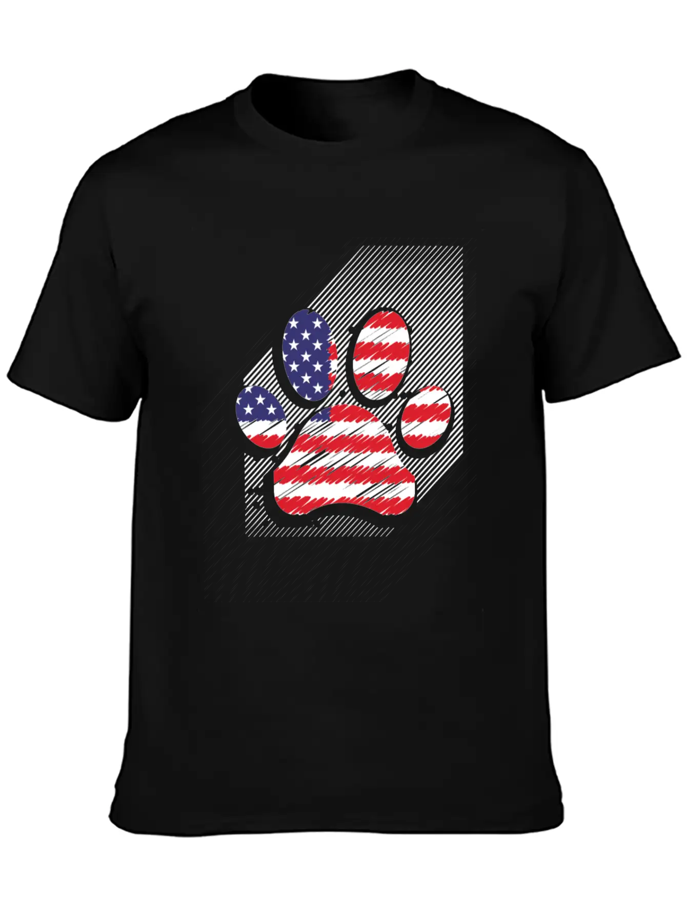 Red White Blue Dog Paws USA Flag 4th Of July Shirt Timeless Short Sleeve Tee – Comfy And Minimalist Design