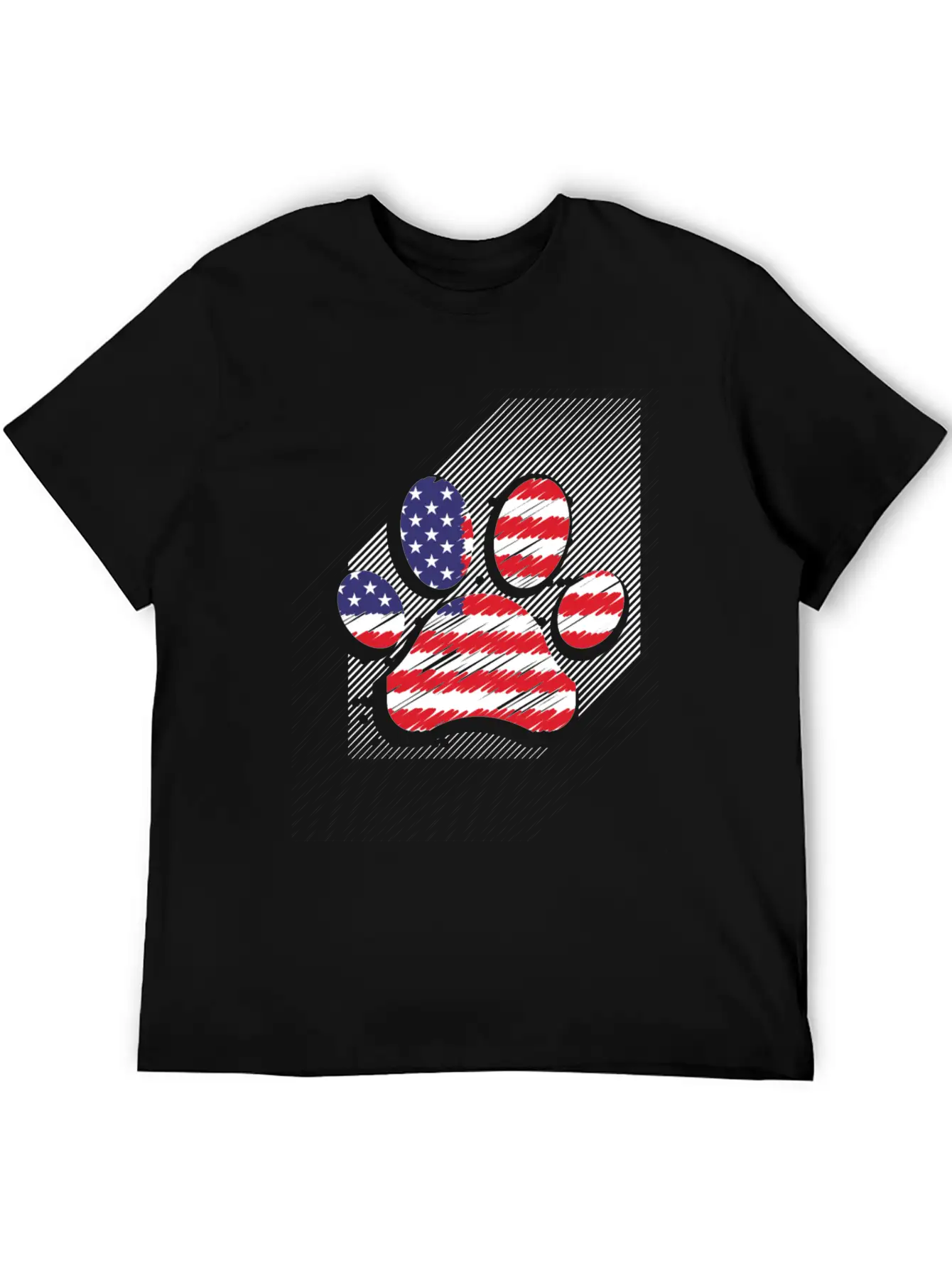Red White Blue Dog Paws USA Flag 4th Of July Shirt Timeless Short Sleeve Tee – Comfy And Minimalist Design