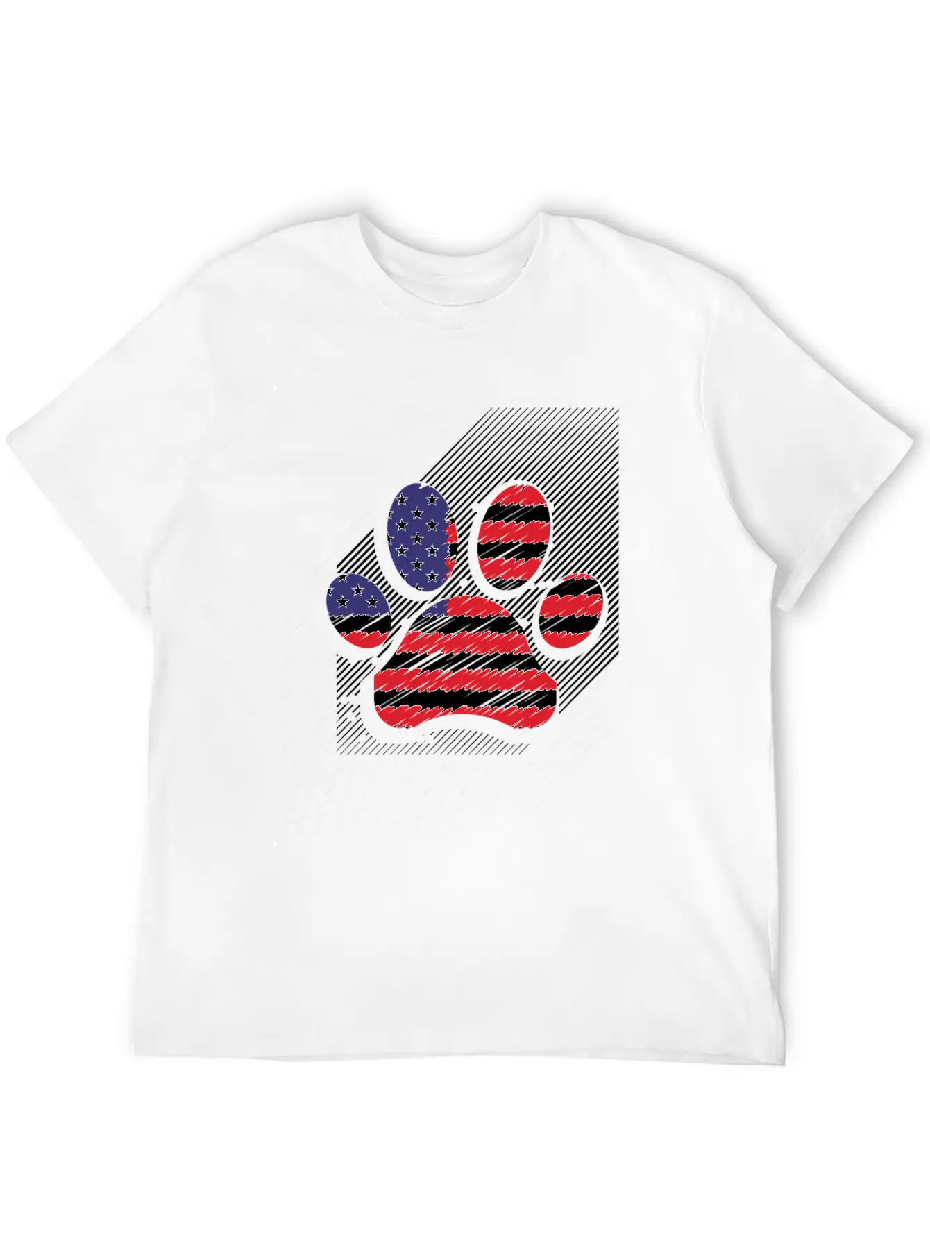 Red White Blue Dog Paws USA Flag 4th Of July Shirt Timeless Short Sleeve Tee – Comfy And Minimalist Design