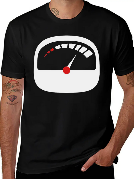 Refuel Speedometer Fuel Gauge Pointer Full Tank Unisex Short Sleeve Soft Cotton T-Shirt – Casual Everyday Wear
