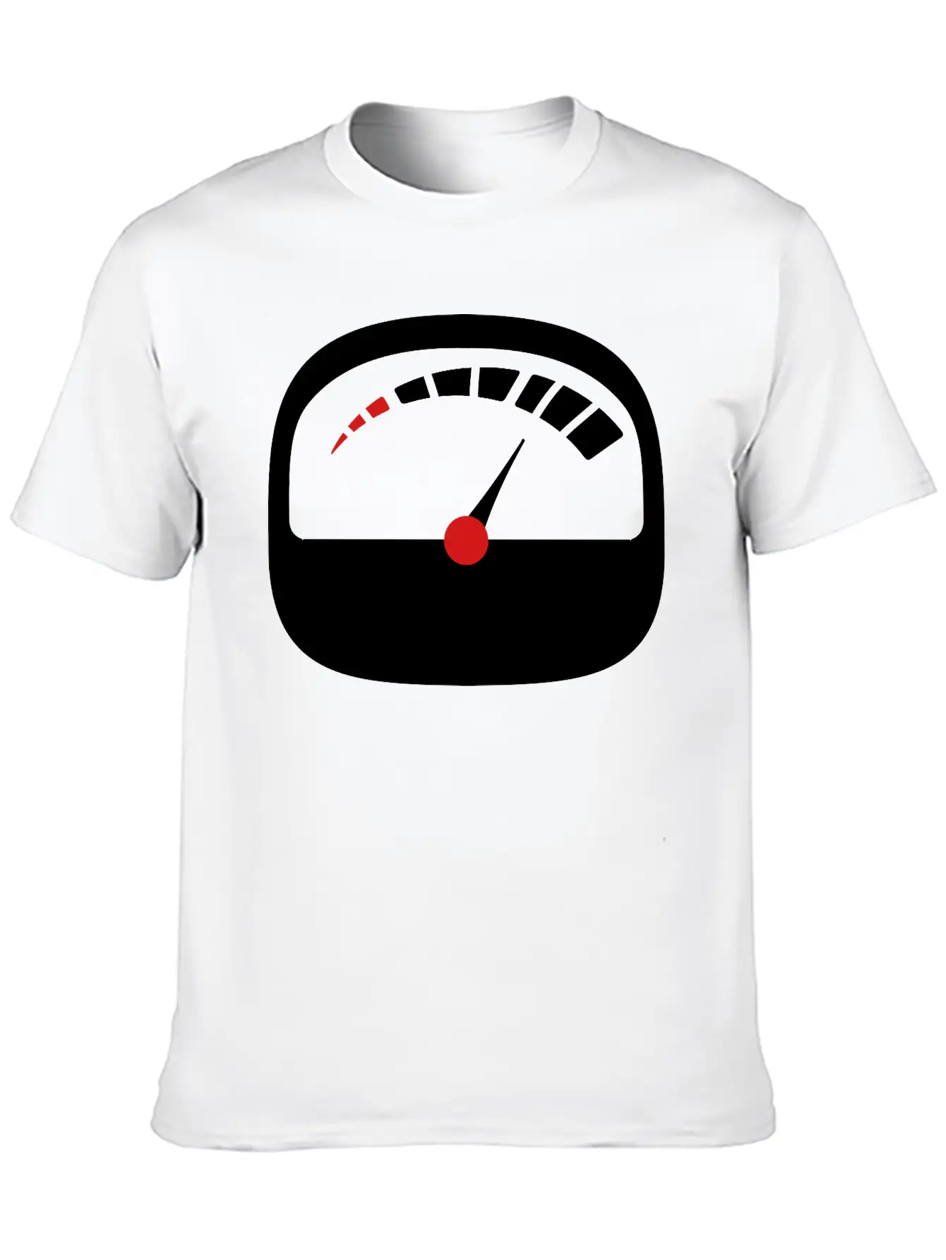 Refuel Speedometer Fuel Gauge Pointer Full Tank Unisex Short Sleeve Soft Cotton T-Shirt – Casual Everyday Wear