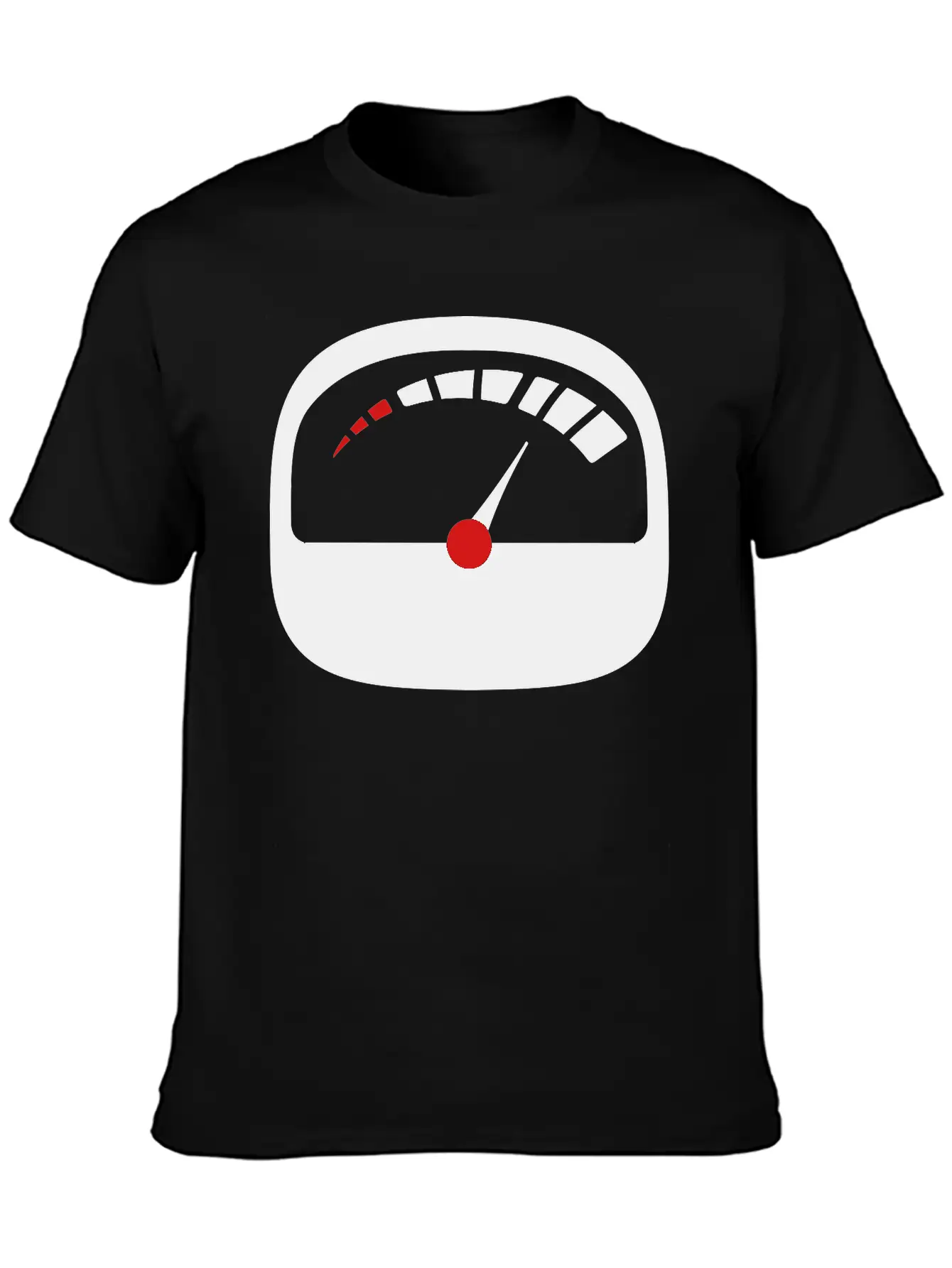 Refuel Speedometer Fuel Gauge Pointer Full Tank Unisex Short Sleeve Soft Cotton T-Shirt – Casual Everyday Wear