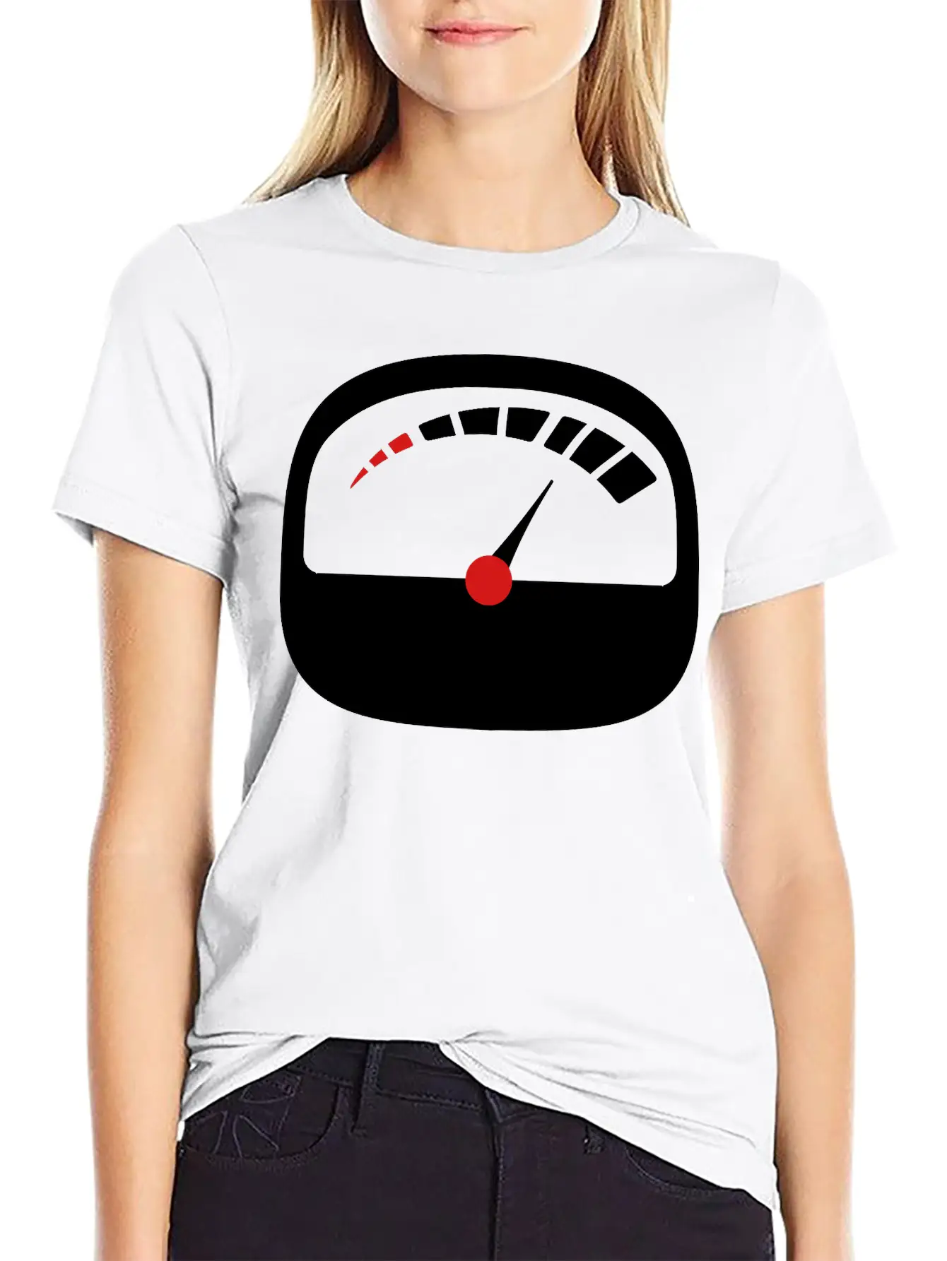 Refuel Speedometer Fuel Gauge Pointer Full Tank Unisex Short Sleeve Soft Cotton T-Shirt – Casual Everyday Wear