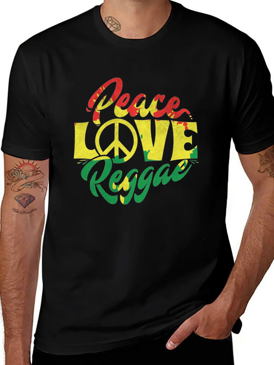 Reggae Is Love And Peace Music Stylish Everyday T-Shirt – Unisex Basic Cotton Tee