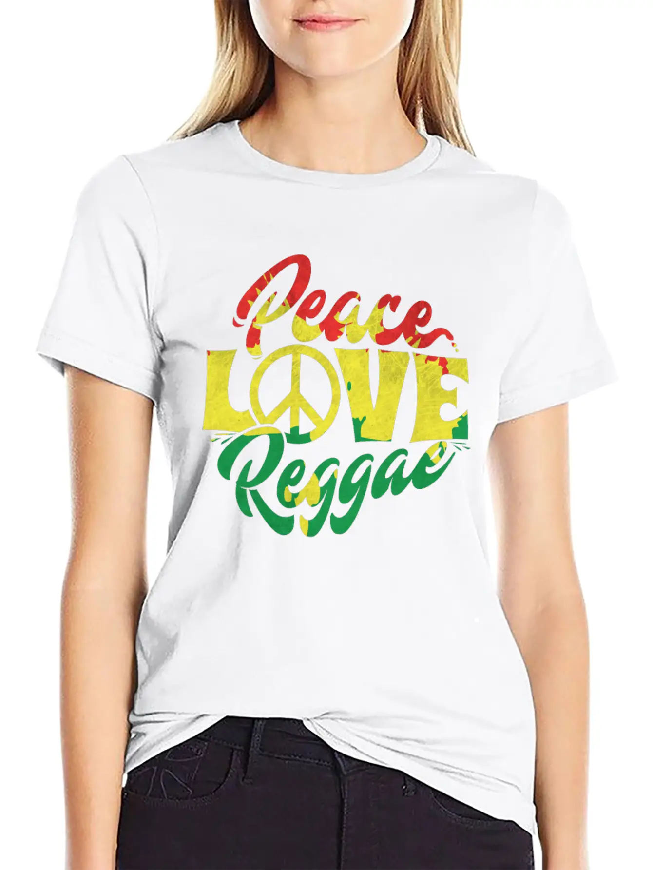 Reggae Is Love And Peace Music Stylish Everyday T-Shirt – Unisex Basic Cotton Tee