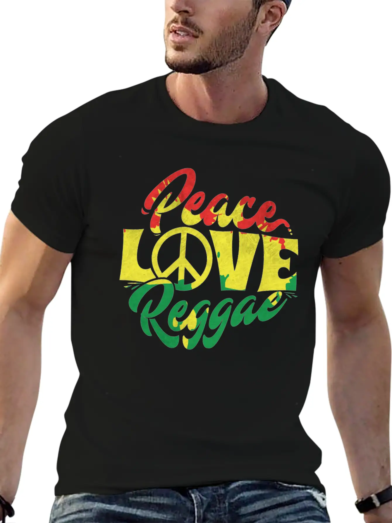 Reggae Is Love And Peace Music Stylish Everyday T-Shirt – Unisex Basic Cotton Tee