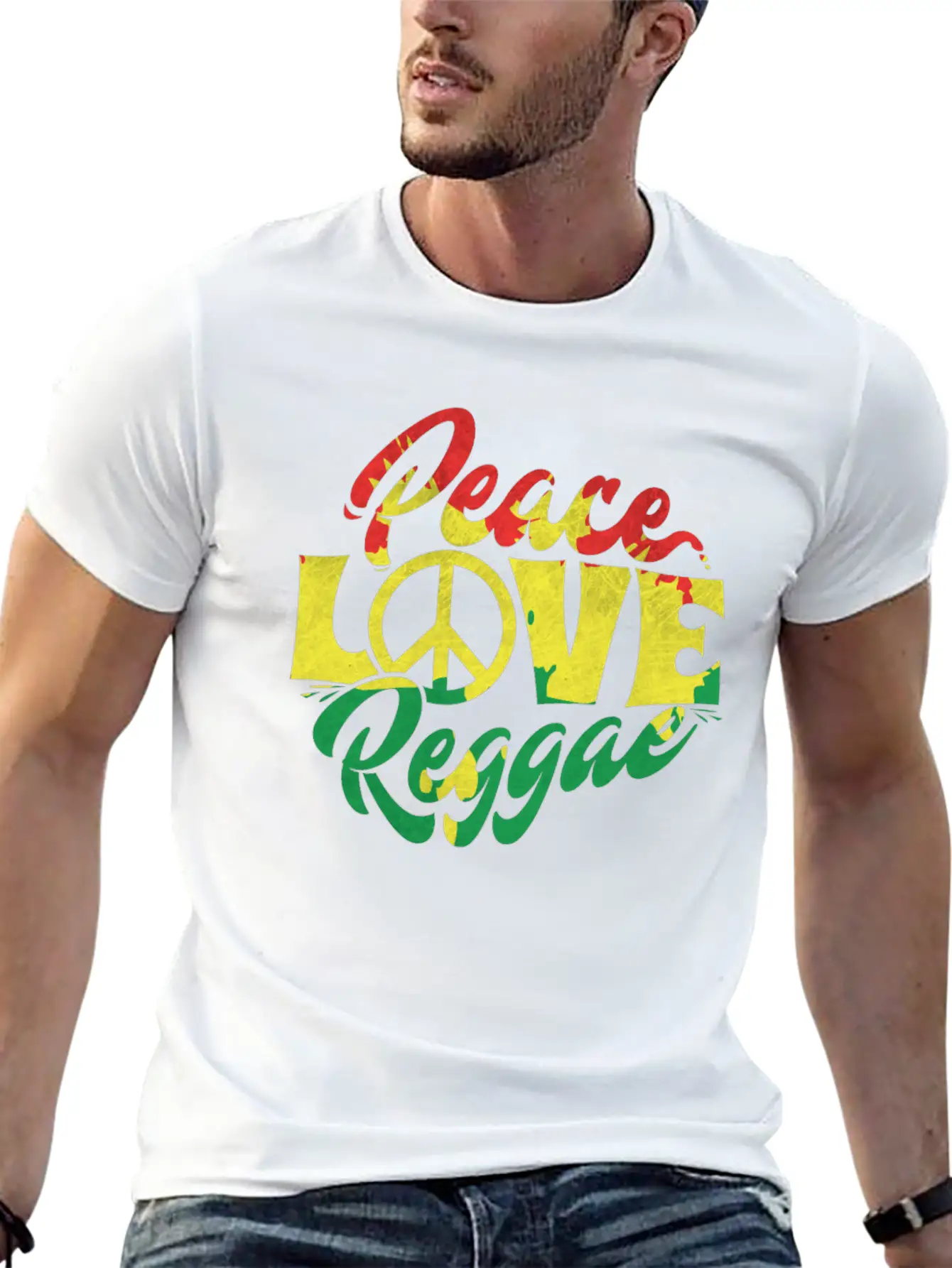 Reggae Is Love And Peace Music Stylish Everyday T-Shirt – Unisex Basic Cotton Tee