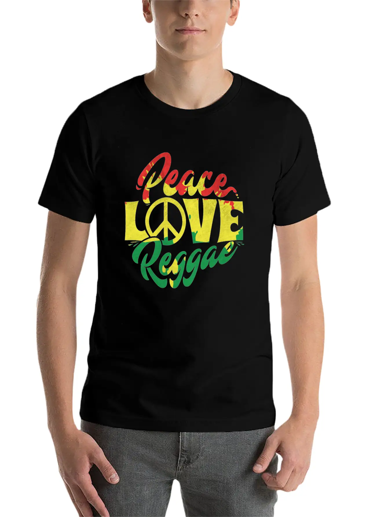 Reggae Is Love And Peace Music Stylish Everyday T-Shirt – Unisex Basic Cotton Tee
