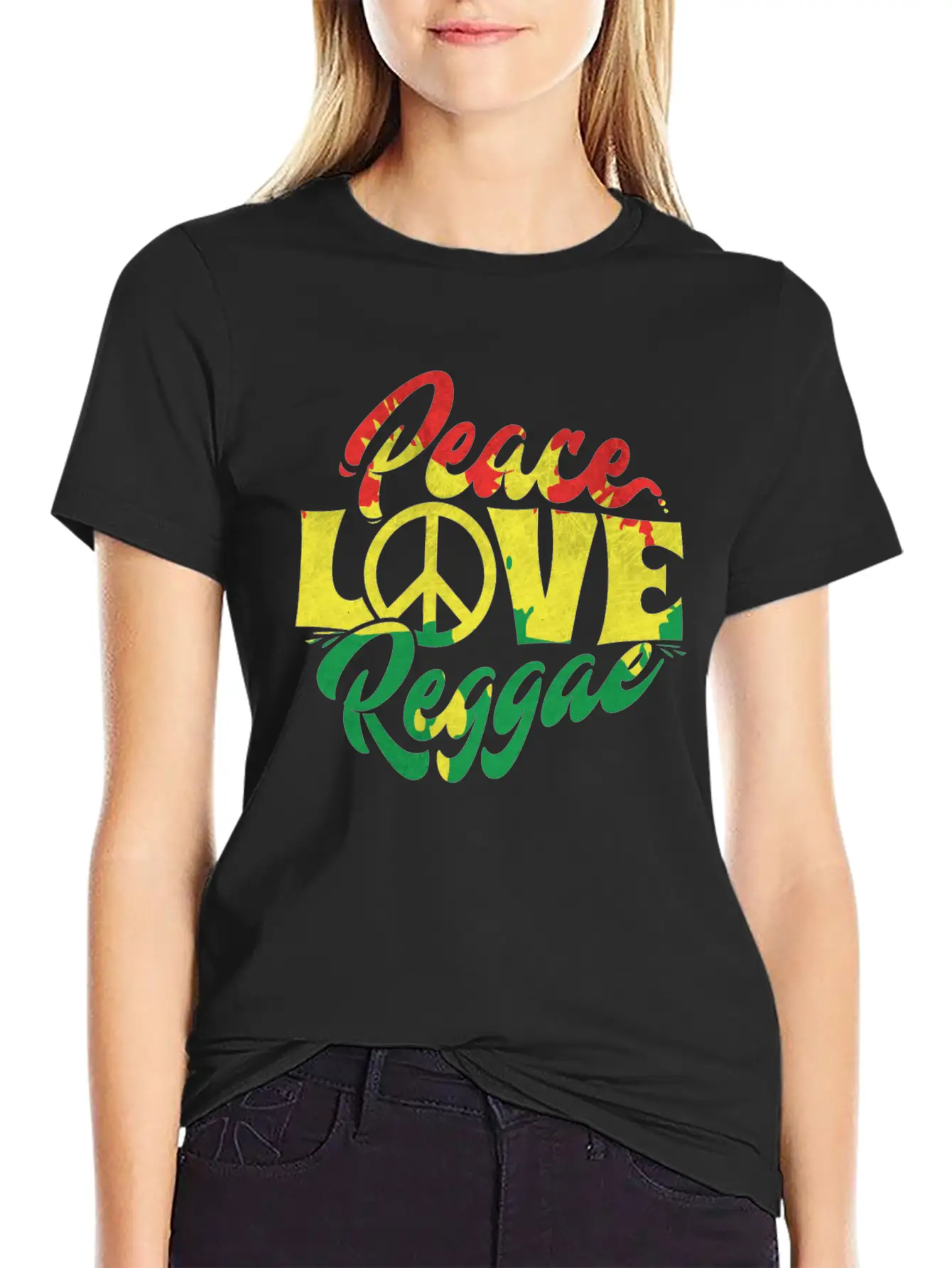 Reggae Is Love And Peace Music Stylish Everyday T-Shirt – Unisex Basic Cotton Tee