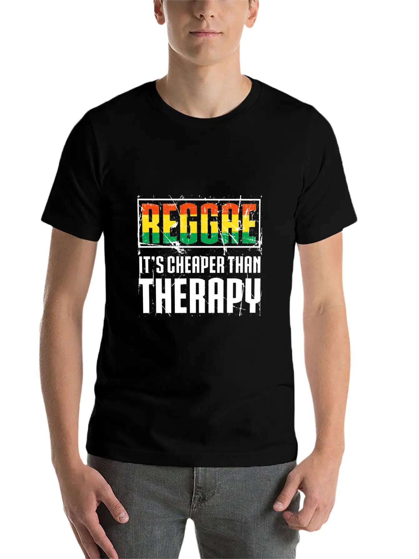 Reggae It's Cheaper Than Therapy T-Shirt Comfortable Minimalist Graphic Tee – Summer Style Essential