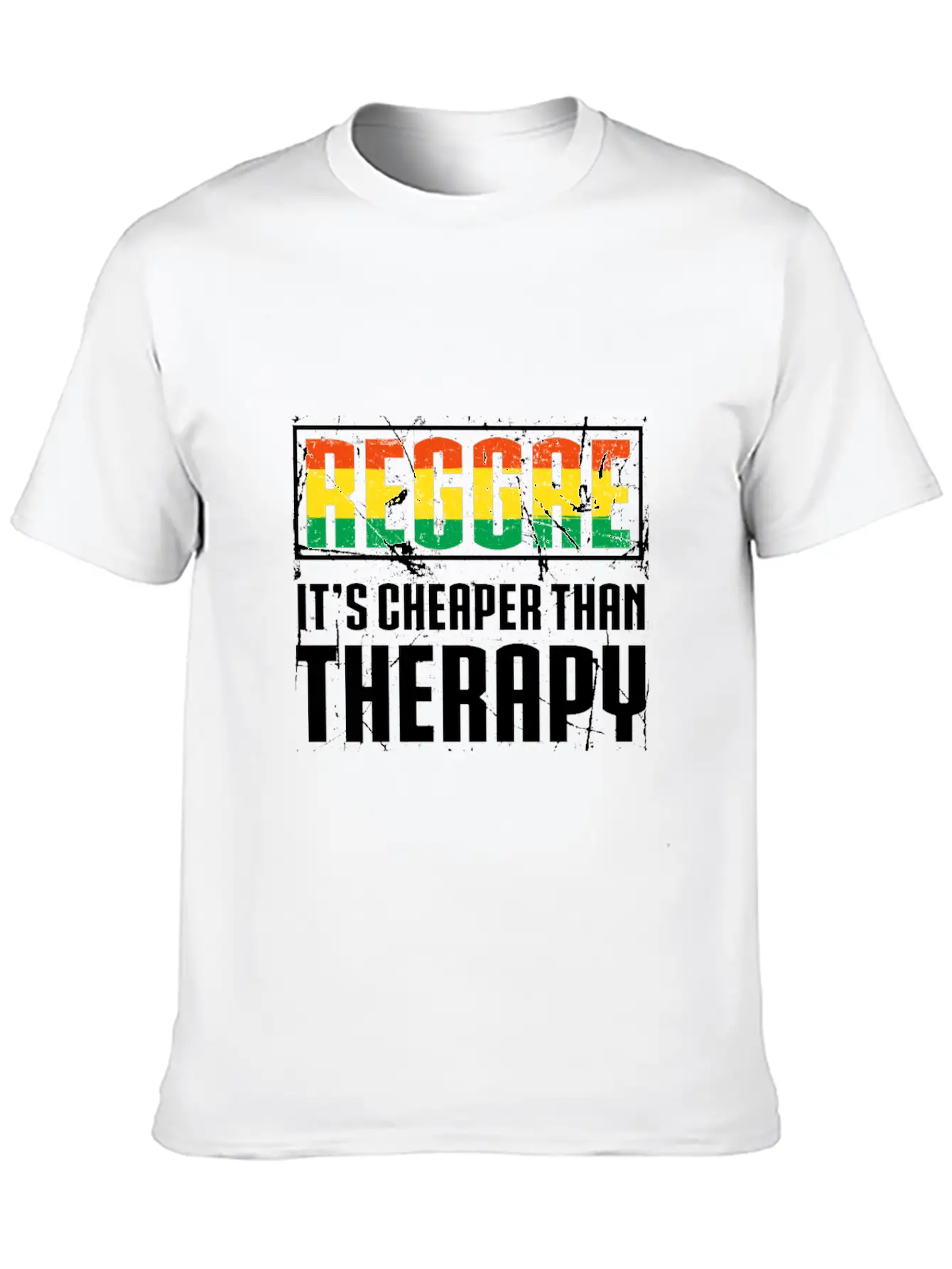 Reggae It's Cheaper Than Therapy T-Shirt Comfortable Minimalist Graphic Tee – Summer Style Essential