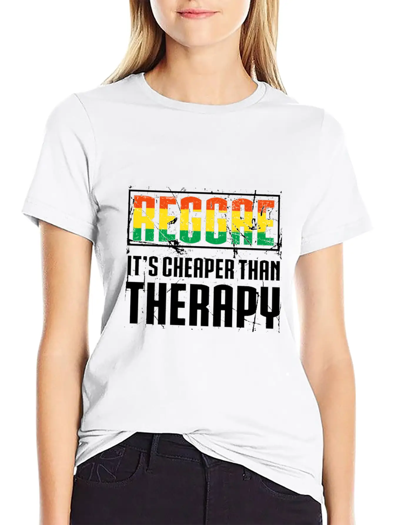 Reggae It's Cheaper Than Therapy T-Shirt Comfortable Minimalist Graphic Tee – Summer Style Essential