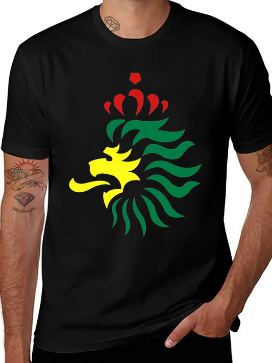 Reggae Lion King Crown 3c Essential Unisex Summer Tee – Soft Cotton Casual Fit