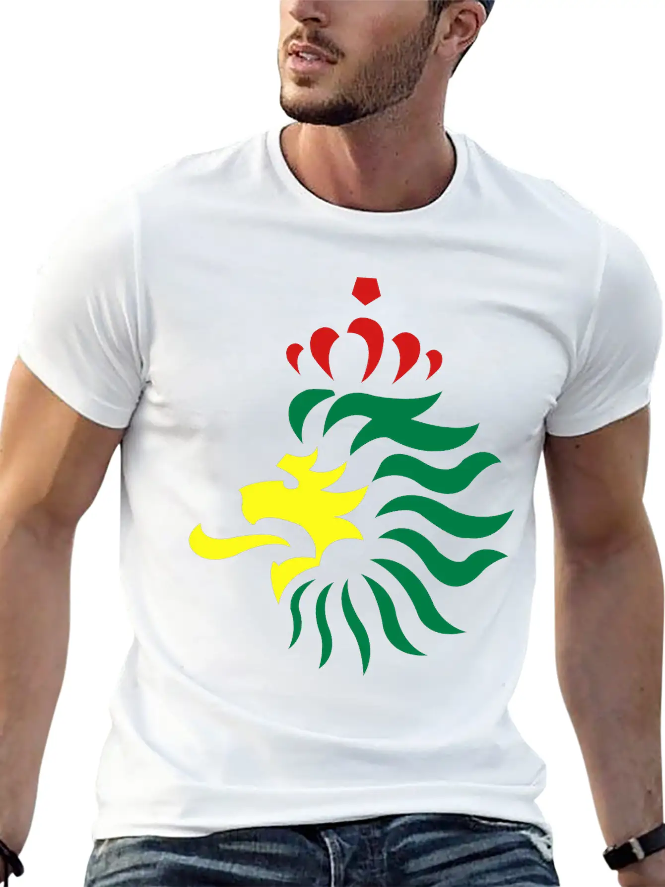 Reggae Lion King Crown 3c Essential Unisex Summer Tee – Soft Cotton Casual Fit